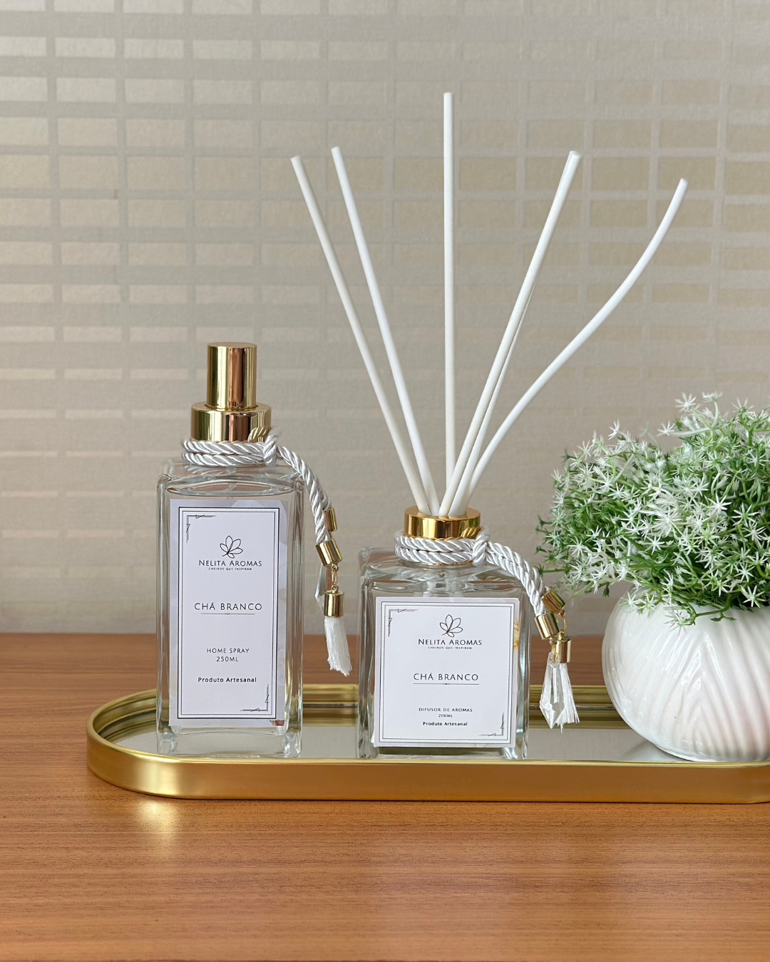 Kit Chá Branco 250ml - Coleção Leveza