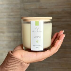 vela aromática bambu