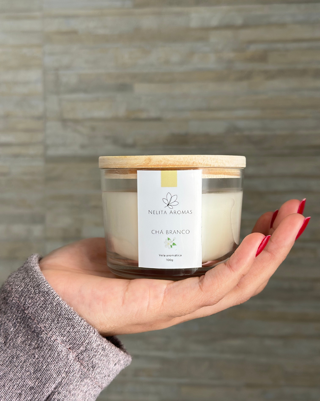 vela aromática chá branco vela aromática chá branco